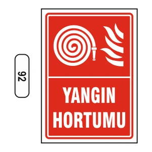 Yangın Hortumu Uyarı Ikaz Levhası 25X35 cm