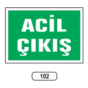 Acil Çıkış Uyarı Ikaz Levhası 25X35 cm