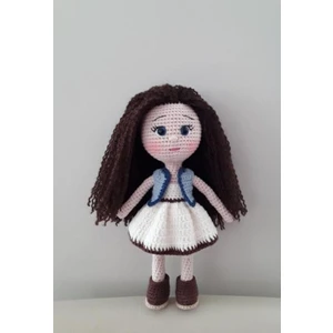 Süslü Kız Bebek Amigurumi Oyuncak