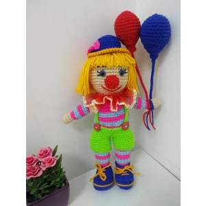 Oyuncak Park Maskot Sevimli Palyaço Amigurumi Oyuncak