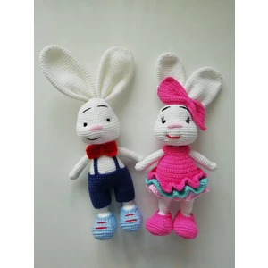 Bay ve Bayan Paskalya Tavşanı Amigurumi Oyuncak