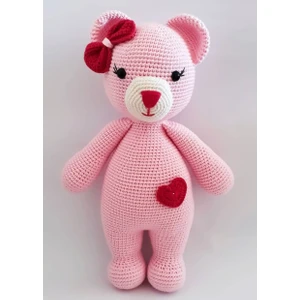 Pembe Sevimli Ayıcık Amigurumi Oyuncak