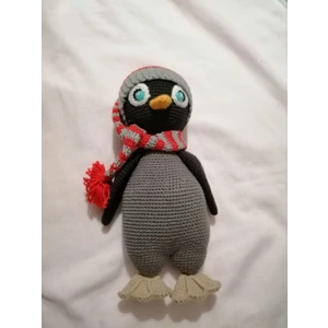 Şapkalı Penguen Amigurumi Oyuncak