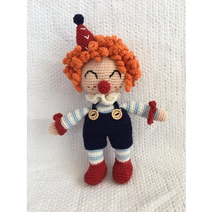 Oyuncak Park Uyuyan Palyaço Amigurumi Organik Oyuncak