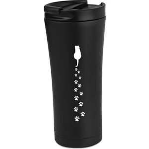 Siyah Termos Bardak 500 ml Kedi Patili Mug