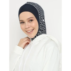 Çizgili Spor Bone - Lacivert - Ecardin