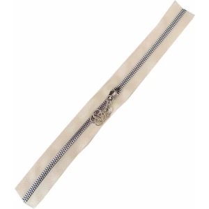 Angel Çanta Akssesuar Başlıklı Fermuar 30 cm Gümüş Metal Krem