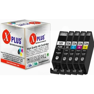Xplus® Pixma MX715 Kartuş Set 5 Renk Takım Muadil Yüksek Kapasite 525XL-526XL 500 Sayfa
