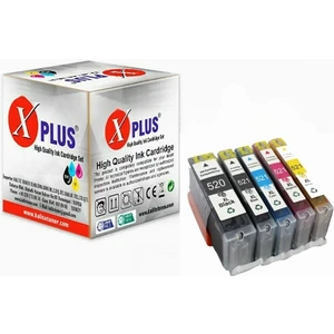 Xplus® Pixma MP640 PGI-520XL / Clı -521XL 5 Renk Muadil Kartuş Seti 500 Sayfa