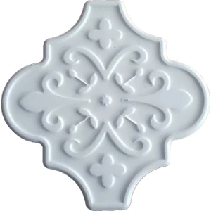 Armada Çini 12x12 Ottoman Çiçekli Arabesk Beyaz Çini