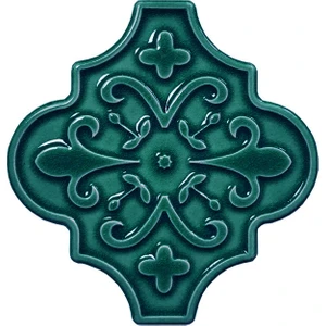 Armada Çini 12x12 Ottoman Çiçekli Arabesk Yeşil Çini