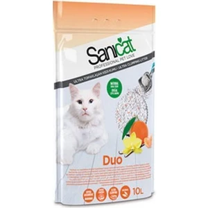 Duo Vanilya ve Mandalina Aromali Topaklanan Kedi Kumu 10 Lt