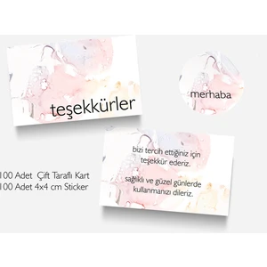 Tellgraf Çift Yönlü Kart ve Sticker SETI(100ER Adet)