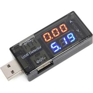 USB Voltmetre USB Ampermetre  USB Akım Ölçer - Çift USB Çıkışlı