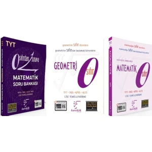 Karekök Yayıncılık TYT Sıfırdan Sınava Matematik Soru Bankası  Geometri 0  Matematik 0 3'lü Set Yeni