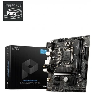 Msı MB B560M Pro Wıfı 3200MHZ 1200PIN Ddr4 Pcı-E 4.0 Anakart