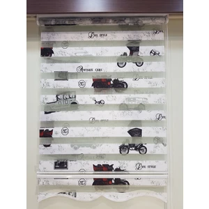 Elis Perde Araba Baskılı Desenli Çocuk Odası Zebra Stor Perde