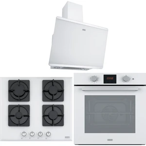 Beyaz Ankastre Set (Fpj 615 V Wh/ss White Davlumbaz - Fhns 604 4g Wh C Ocak - Fsl 86 H Wh Beyaz Fırın)