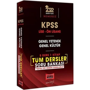 Yargı Yayınevi KPSS 2022 Lise Ön Lisans Genel Yetenek - Genel Kültür  5 Ders 1 Kitap Tüm Dersler Soru Bankası