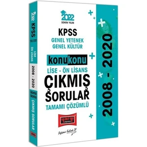 Yargı Yayınevi KPSS 2022 Genel Yetenek - Genel Kültür  Lise Ön Lisans Konu Konu Tamamı Çözümlü Çıkmış Sorular