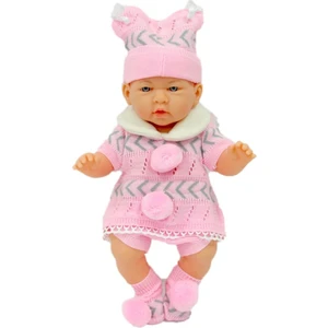 Gerçek Yüzlü Elbiseli Azra Et Bebek Pembe