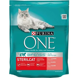 One Kısırlaştırılmış Somonlu Kuru Kedi Maması 800 gr