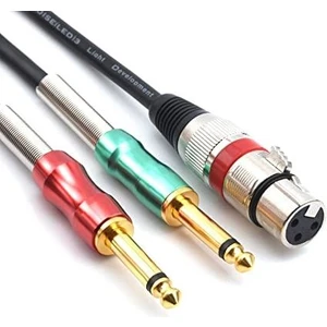 Xlr Dişi 2x6.3 mm Mono Kablo 2 Metre
