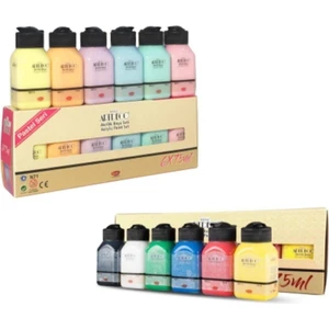6x75ml  CANLI + PASTEL Renkler Akrilik Boya Seti