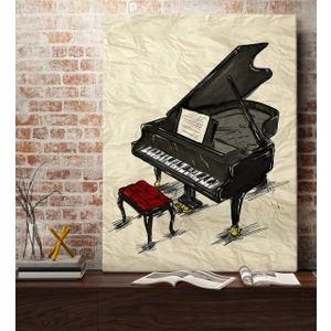 Bk Gift Piyano Tasarımlı Kanvas Tablo 70 x 100 Cmcm-1