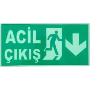 Acil Çıkış Levhası Kapı Üstü Levhası - Fotolümenli