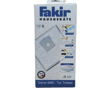 Evaletlericom Tip E Fakir Tip Kutulu Toz Torbası