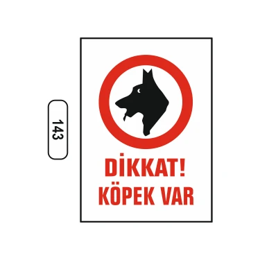 Gündoğdu Dikkat Köpek Var Uyarı Ikaz Levhası 25 x 35