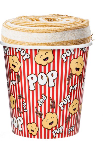 Zucci Love'n Pop Tv Battaniyesi ve Popcorn Kovası - Sarı