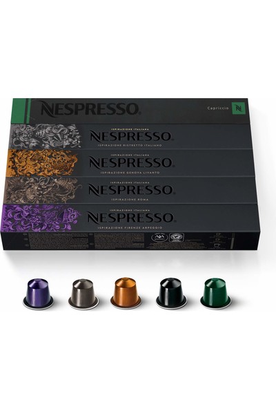 Nespresso Ispirizione Italia Serisi 5li Set; Rıstretto , Genova Lıvanto, Roma, Arpeggıo,caprıccıo
