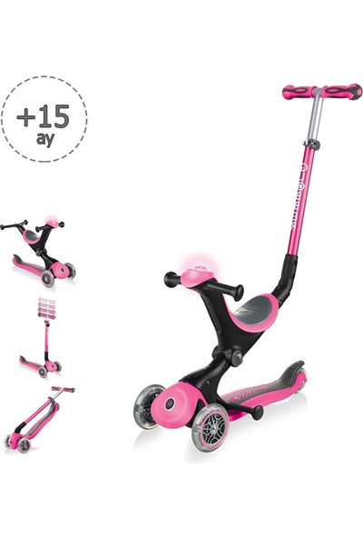 Globber Scooter/go Up Deluxe Play/pembe