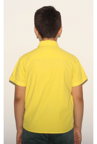Tousus Kısa Kol Sarı Erkek Çocuk Gömlek Kk-14001-Tss