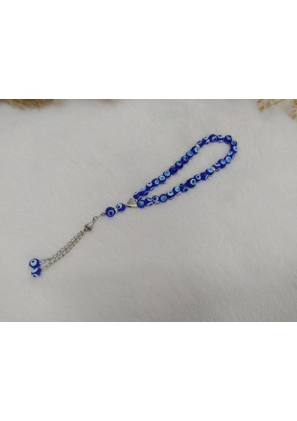 Nazar Boncuklu Cam Tesbih