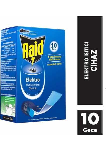 Elektro Isıtıcı Makine Sinek Kovar + 10 Mat Tablet
