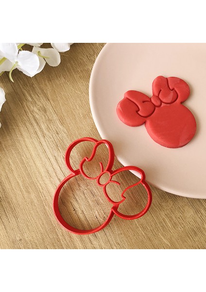 Minnie Mouse Kurabiye Kalıbı (Kırmızı)