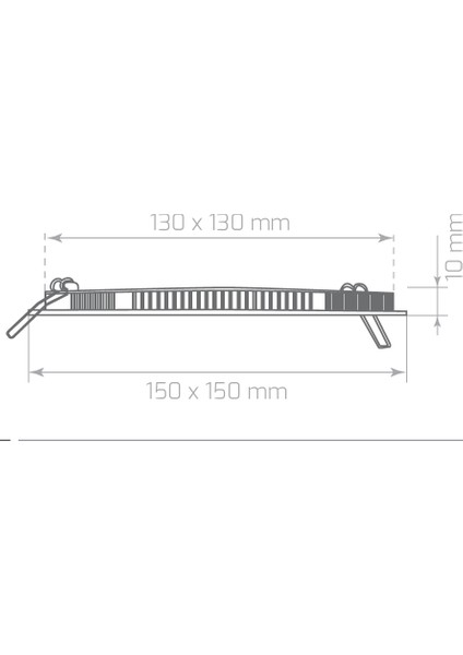 9 W 6500 K 765 Lm Sıva Altı Led Panel Kare Beyaz Işık fiyatları