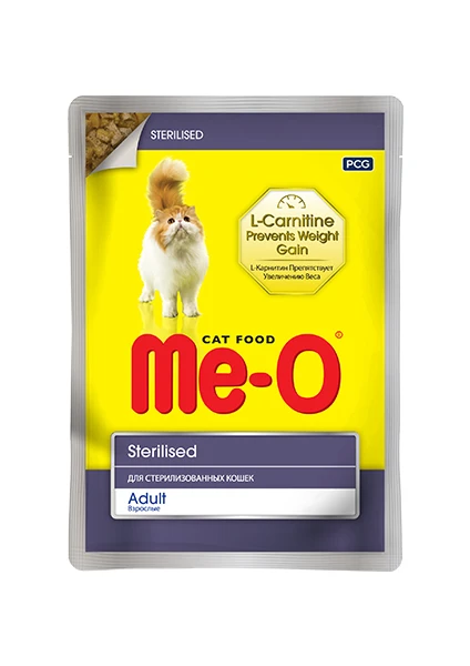 Meo Tavuklu Kısırlaştırılmış Kedi Pouch Konservesi 12X80 gr