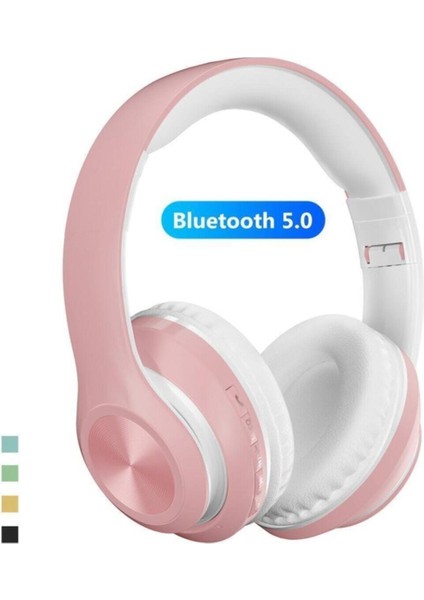P68 Bluetooth Kablosuz Stereo Kulaklık Pembe
