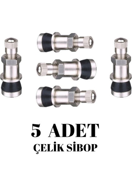 Çelik Sibop Tk. 5ADET Binek ve Hafif Ticari Araçlar Içindir Iğneli Çelik Sibop