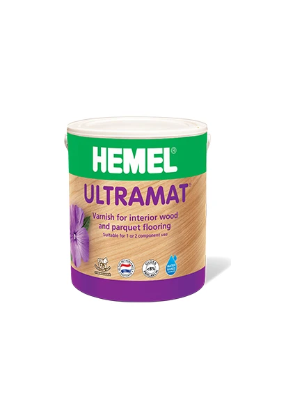 Hemel Ultramat Tek Komponentli Su Bazlı Parke Cilası - 2,5 Lt