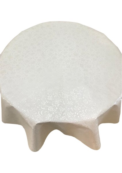 Yüksel Halime Fruşat Muşamba Masa Örtüsü Astarlı Yuvarlak 180 cm Çap Pvc