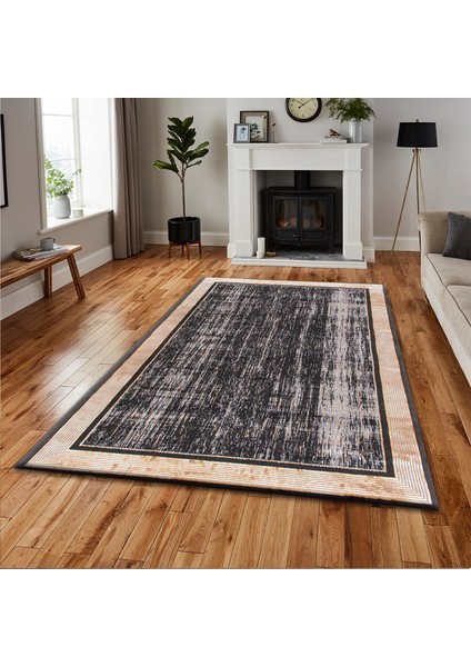 Halı Elit G6755 Antrasit / Gold 120X170 cm Modern Dokuma Halı