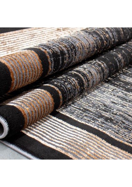 Halı Elit G6755 Antrasit / Gold 120X170 cm Modern Dokuma Halı modelleri