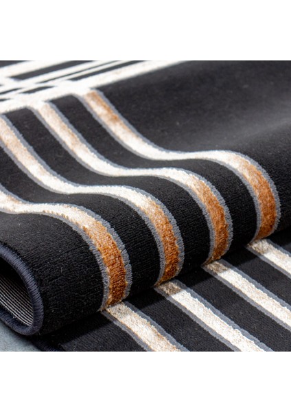 Halı Elit G6732 Antrasit / Gold 80X300 cm Modern Dokuma Halı fırsatları