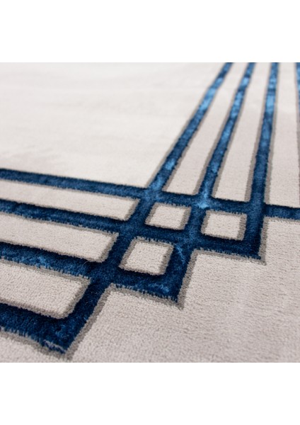 Halı Elit G6732 Bej / Mavi 80X300 cm Modern Dokuma Halı modelleri
