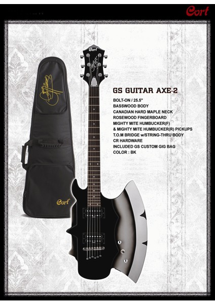 Gs Guıtar AXE2BK Elektro Gitar